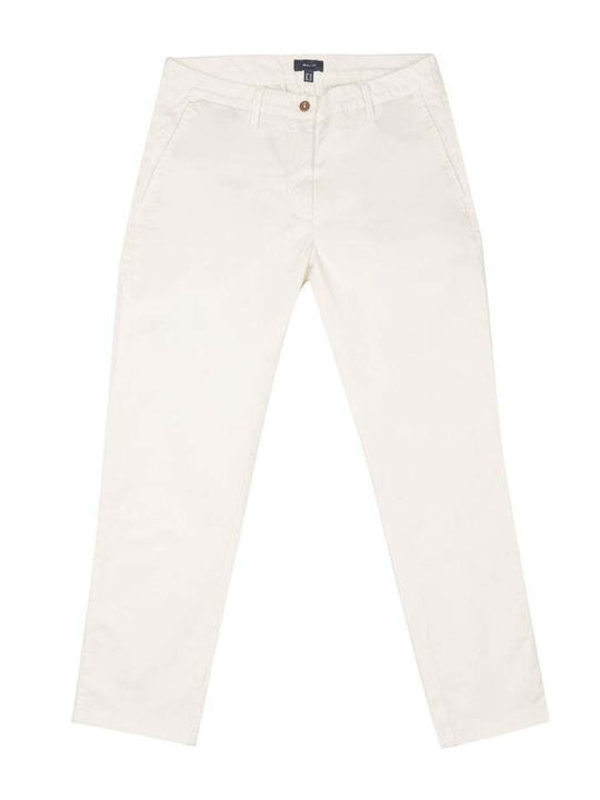 Gant Women's Fabric Trousers White