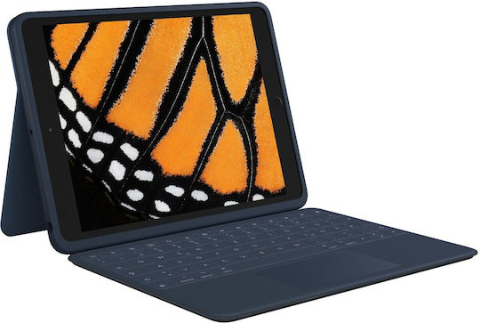 Logitech Combo Flip Cover Ανθεκτική με Πληκτρολόγιο Μπλε (iPad 2019/2020/2021 10.2'')
