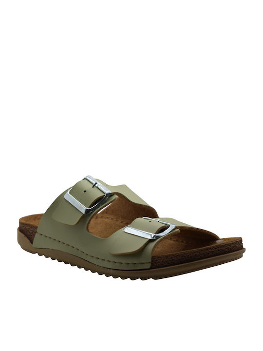 Women's Flat Sandals Anatomic in Green Color