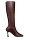 High Heel Women's Boots Burgundy