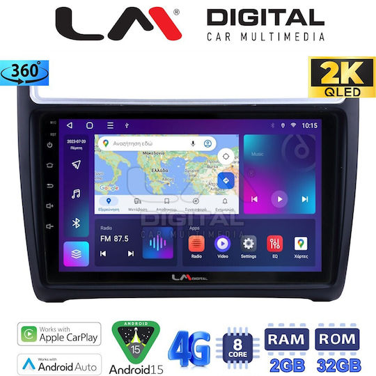 LM Digital Ηχοσύστημα Αυτοκινήτου για Volkswagen Polo / Caddy 2014>2017 (Bluetooth/USB/WiFi/GPS/Apple-Carplay/Android-Auto)