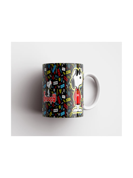 Digital Place Snoopy Cană Ceramică Albă 330ml