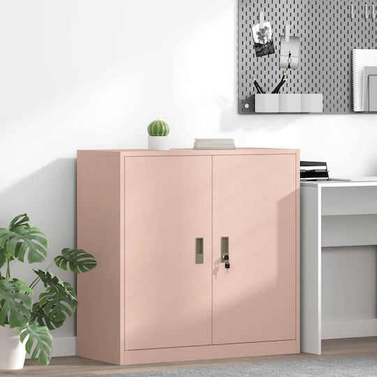 Ντουλάπι Γραφείου Μεταλλικό Ροζ 90x40x90cm