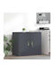 Office Storage Metal Cabinet Charcoal L80xW40xH70cm