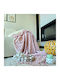 Kotonia Home Pătură Semidublă Cu Franjuri 180x230cm Roz Pudrat