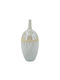 Artekko Decorative Vase Glazed Beige 18.5x18.5x44cm