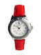 Catamaran Men's Watch Battery with Red Leather Strap