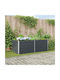 vidaXL Ghiveci Metal Cărbune de lemn 195x100x45cm.