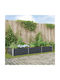 vidaXL Ghiveci Metal Cărbune de lemn 195x100x45cm.