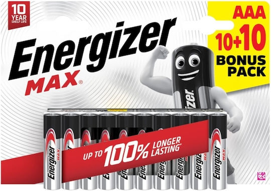 Energizer Max Αλκαλική Μπαταρία AAA 1.5V