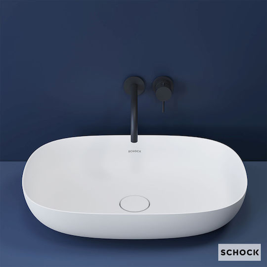 Schock Aufsatzwaschbecken aus Porzellan 56,4 x 39 cm Weiß