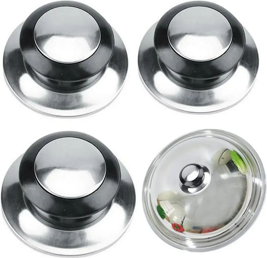 Pomoale Capace Oală Set 3 Bucăți Mânere de Schimb Universale Inox Negre Pomoale Capace Oală Set 3 Bucăți Mânere de Schimb Universale Inox Negre