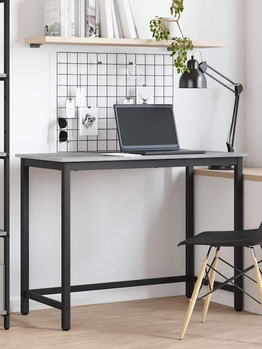 Desk Wooden Gray Sonoma with Metal Legs & Adjus...