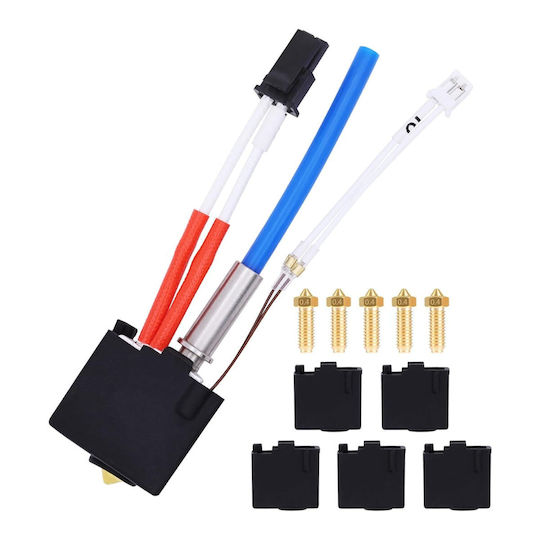 Cap De Imprimare Anycubic Kobra 2 Bloc De Încălzire Hotend Pentru Imprimantă 3D 5 Duze 0.4 Mm Protecție Silicon 24 V Anycubic Kobra 2 Kobra 2 Neo Kobra 2 Pro Kobra 2 Plus Kobra 2 Max