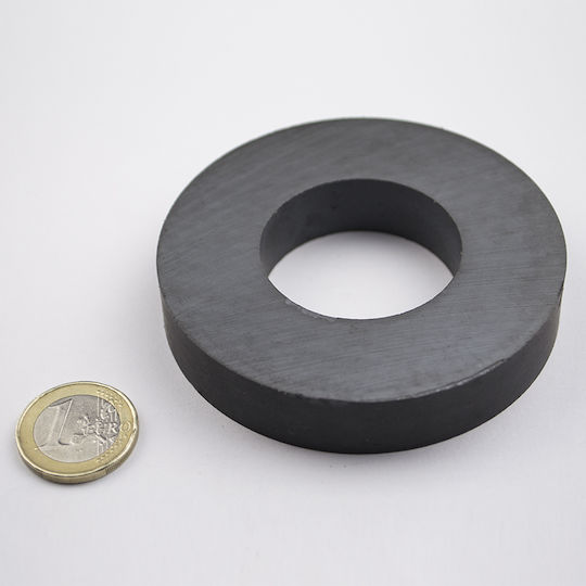 Magnet Disc Φ80x15x40mm Hole Ferrite Traction Force 9.5kg
