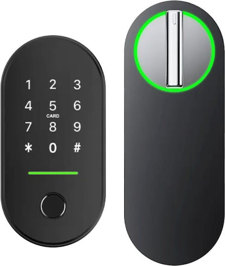 Liliwise Electronic Lock Retrofit With Bluetooth And Wi-Fi Connectivity Black