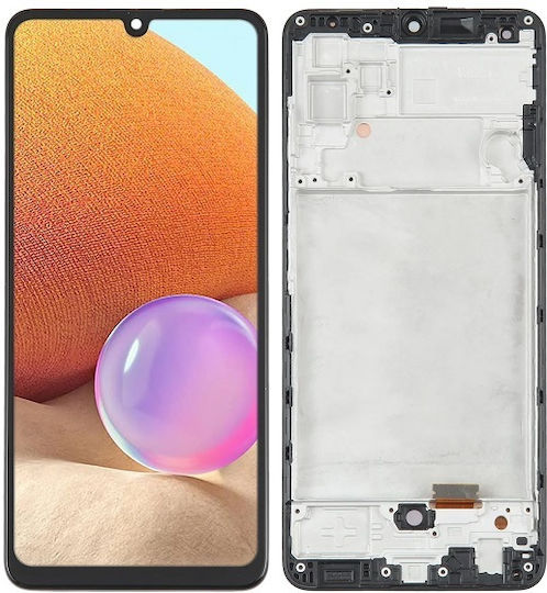 OLED Screen Touch Mechanism Frame Black Samsung Galaxy A32 4G A325 OEM
