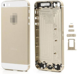 Πίσω Καπάκι Μπαταρίας Iphone 5s Logo Πλήκτρα Βάση Sim Υψηλής Ποιότητας Χρυσό