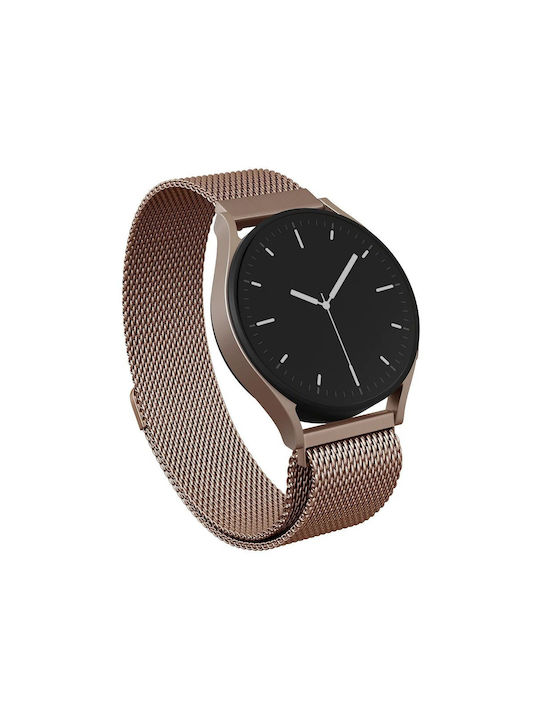 Burga Tragbare Bänder Metall Mesh Universell 20 Mm Roségold