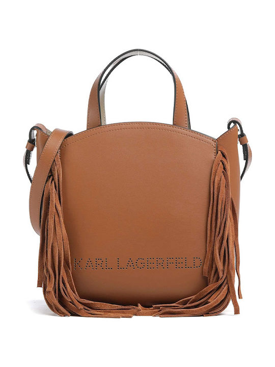 Karl Lagerfeld Square Women's Bag Tote Handbag Brown A4W30264-451