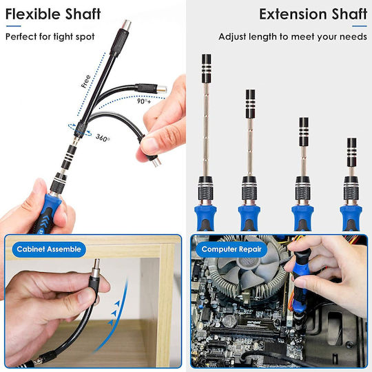 Screwdriver Set 142 Pieces Precision Screwdriver for Electronic Devices Magnetic Repair Kit 120 Bits Phone Macbook Computer Laptop PC Tablet