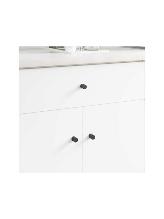 vidaXL Knob Furniture made of Metallic Black 864748 1pcs
