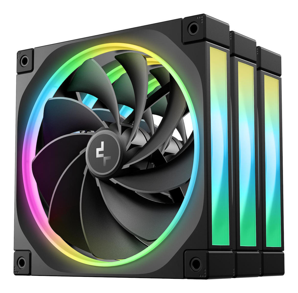 Deepcool FL14R Umkehrklinge Gehäuselüfter 140mm (1700rpm / 64,56cfm) mit ARGB Beleuchtung und Verbindung 4-Pin PWM 3 Stück