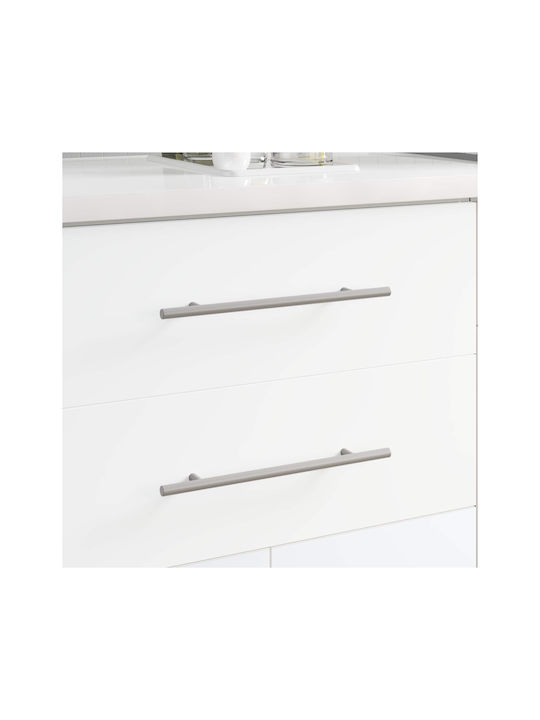 vidaXL Furniture Knob from Metallic Silver with Hole Centers 300mm 864733 2 Pieces