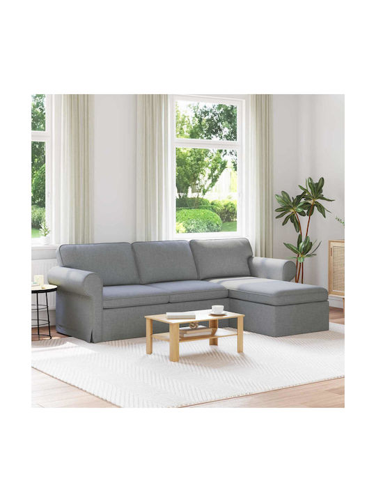 Corner Couch Light Gray 215x138x80 cm