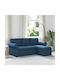 Corner Blue Couch 215x138x80 cm