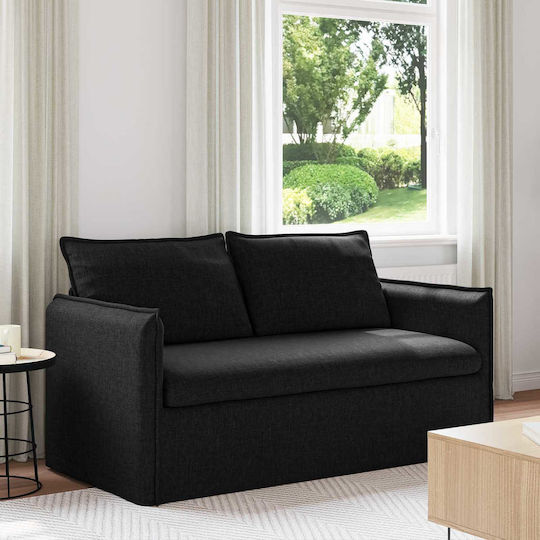 Two-Seater Couch Black 195x82x85 cm