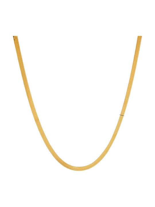 Ro-Ro Accessories Γυναικεία Αλυσίδα Λαιμού Φίδι Λεπτή Πάχους 4mm