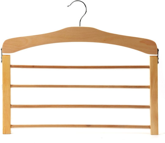 UnicUtil Umeraș pentru Dulap Pliabile pentru pantaloni Lemn Bej UUUM58X4 4buc