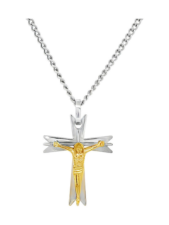 Morellato Herren Kreuz aus Stahl mit Kette