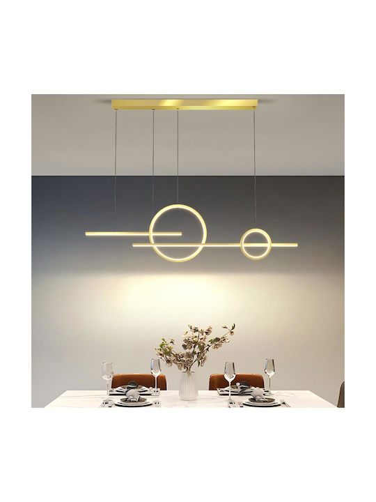 Adjustable Pendant Light Gold 100x100cm
