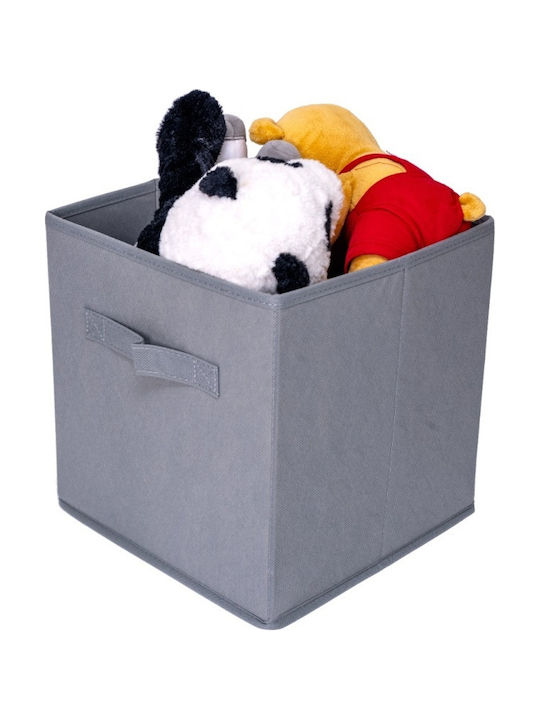 UnicUtil Tesatura Cutie de Depozitare cu Capac Gri 28x28x28cm 2buc
