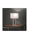 Helestra Metal Table Lamp for Socket E14 with Silver Shade and Base