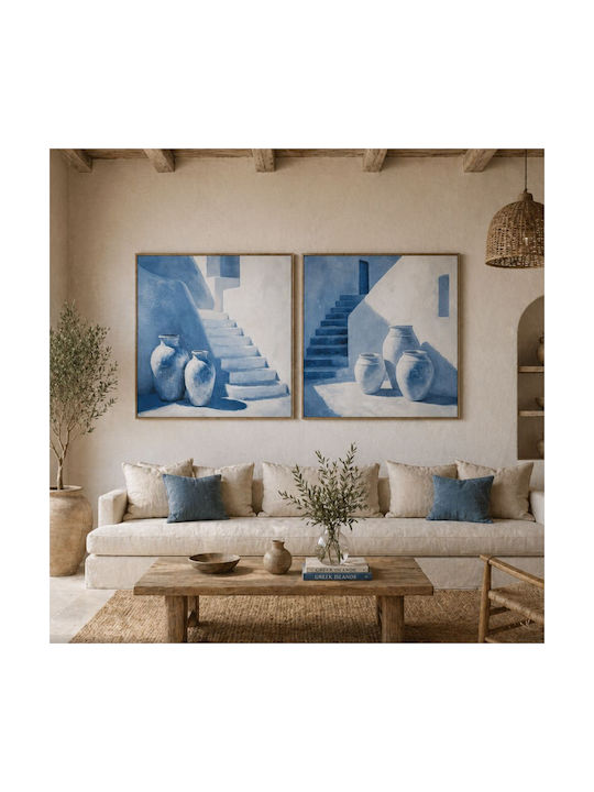 Iliadis Greek Island Πίνακας σε Καμβά 80x80cm