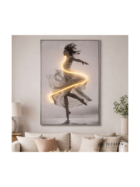 Iliadis Ballerina Painting on Canvas with LED L...
