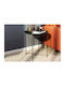 Auxiliary Table for Small Outdoor Spaces Polypropylene with Metal Frame Ranter Black 47x47x51cm