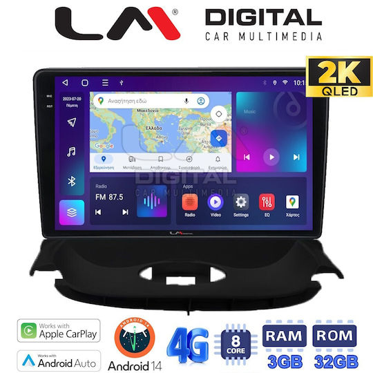 LM Digital Car Audio System for Peugeot 206 2002 > 2006 (Bluetooth/USB/WiFi/GPS/Apple-Carplay/Android-Auto)