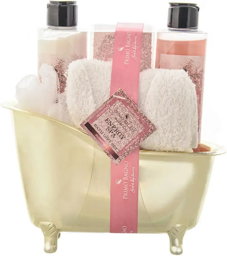 Primo Bagno Gold Bathtub - Energy Spa Skin Care Set for Moisturizing & Body Cleaning 5pcs