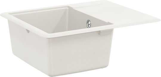 vidaXL Drop-In Spüle aus Verbundgranulat B56xT46cm Weiß