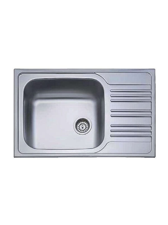 Donau Ένθετος Νεροχύτης Inox Σαγρέ Μ78xΠ50cm