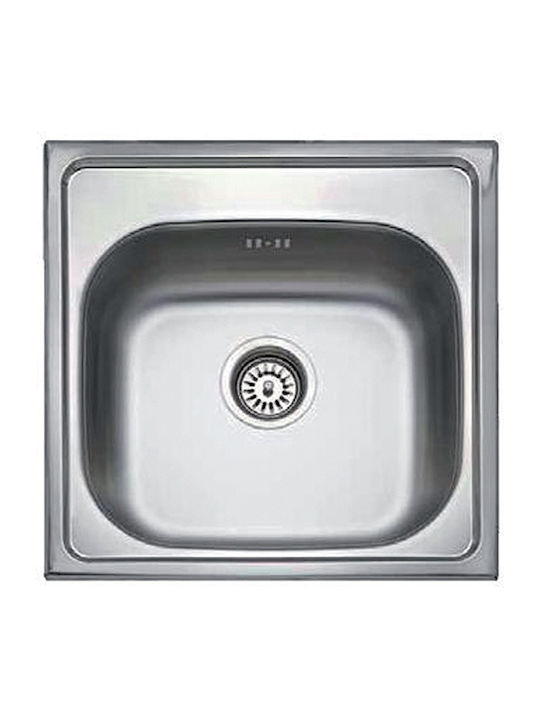 Donau Ένθετος Νεροχύτης Inox Σαγρέ Μ50xΠ50cm