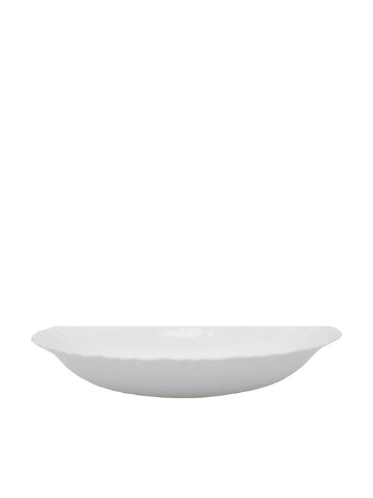 Ankor Πιάτο Βαθύ Γυάλινο Λευκό 21.5cm 8τμχ