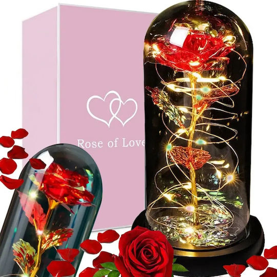 All Saints Rose Glass Dome RGB Led Lighting 21cm Iridescent