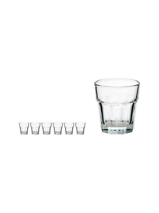 Homestyle Set of Glasses Shooters / Liqueur/Ouzo made of Glass 40ml 6pcs