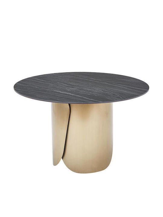 0063 Tisch Speisesaal Grey, Gold 120x75cm