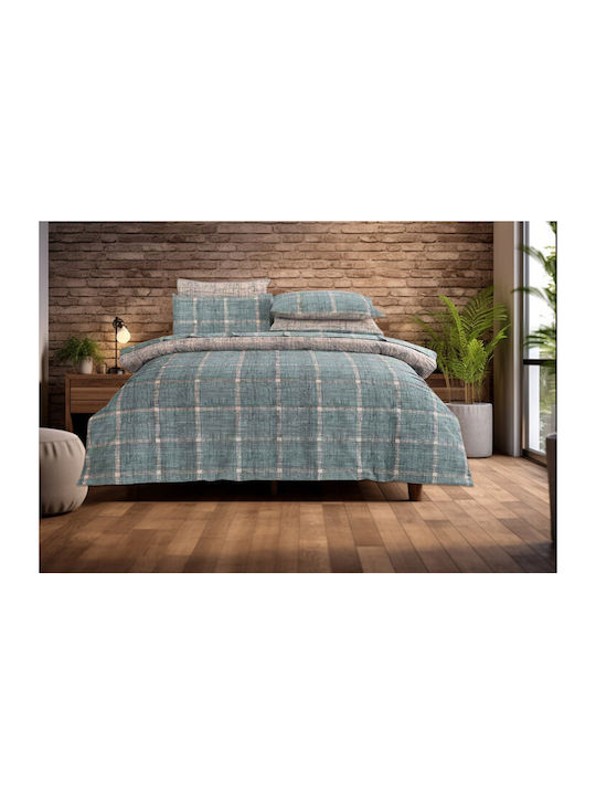 Cotton Duvet Cover Single 160x240 Javeria Olive Olive